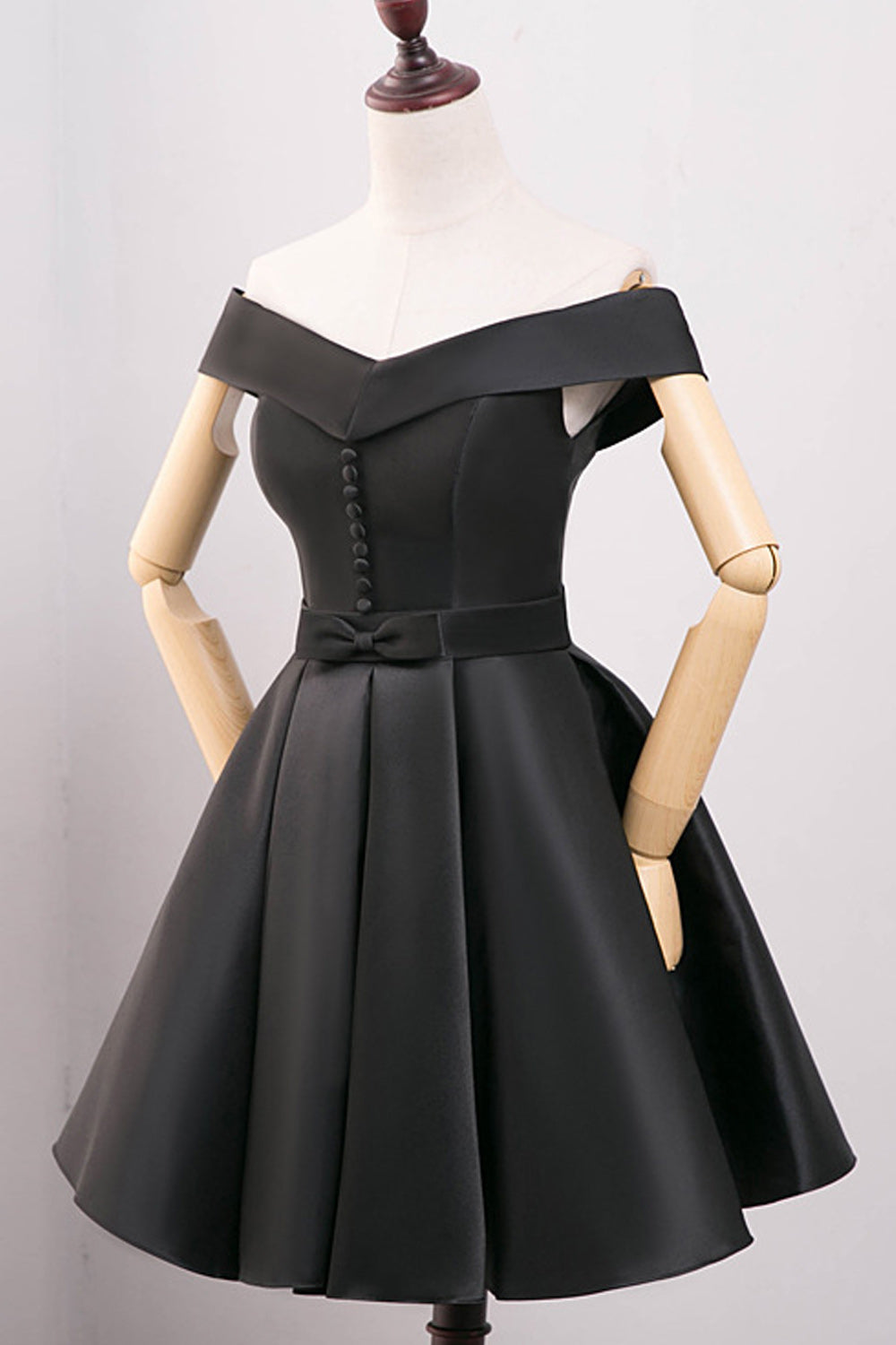 Women Short Length Pleated Pattern Solid Colored Party Dress