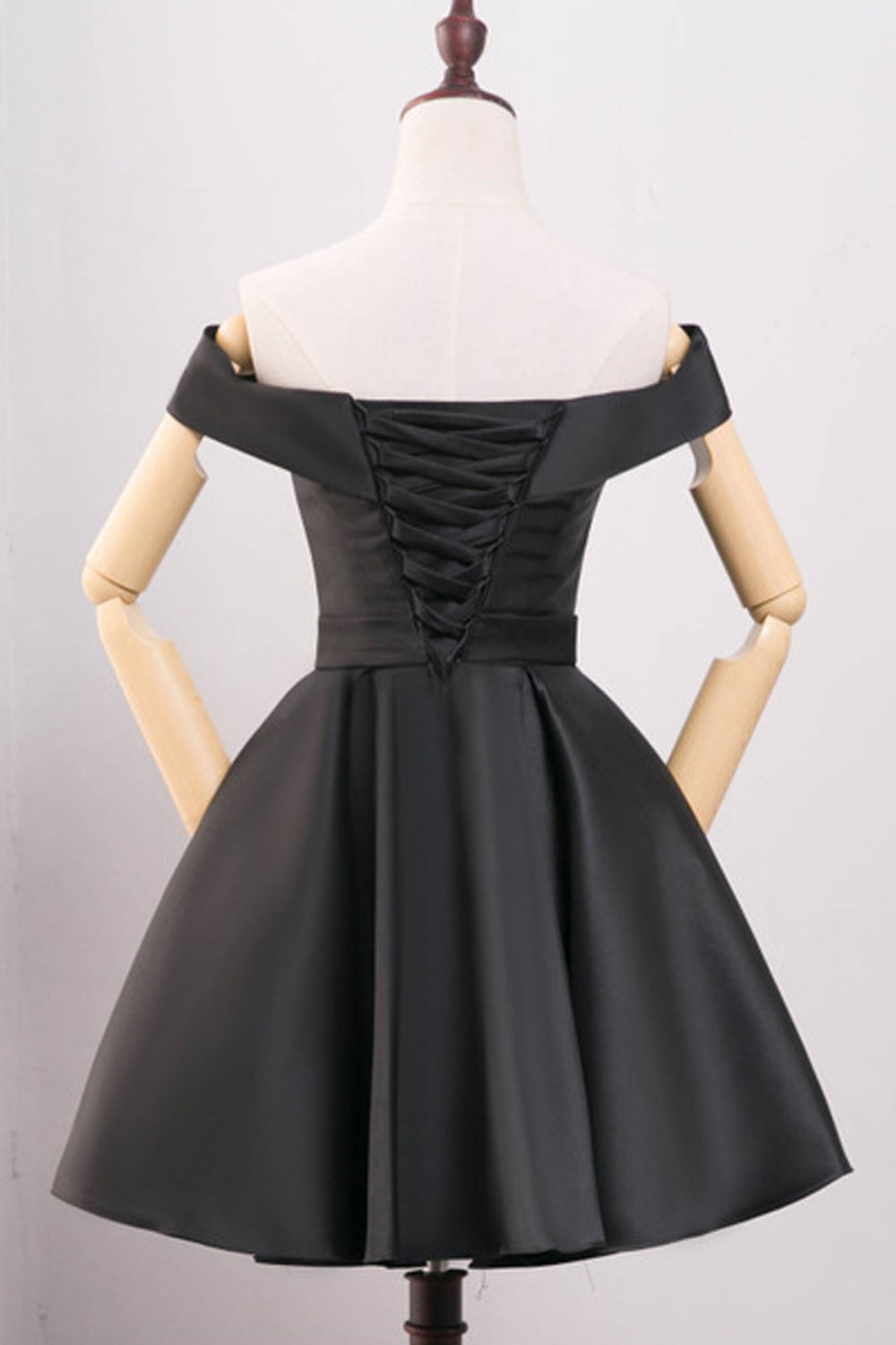 Women Short Length Pleated Pattern Solid Colored Party Dress
