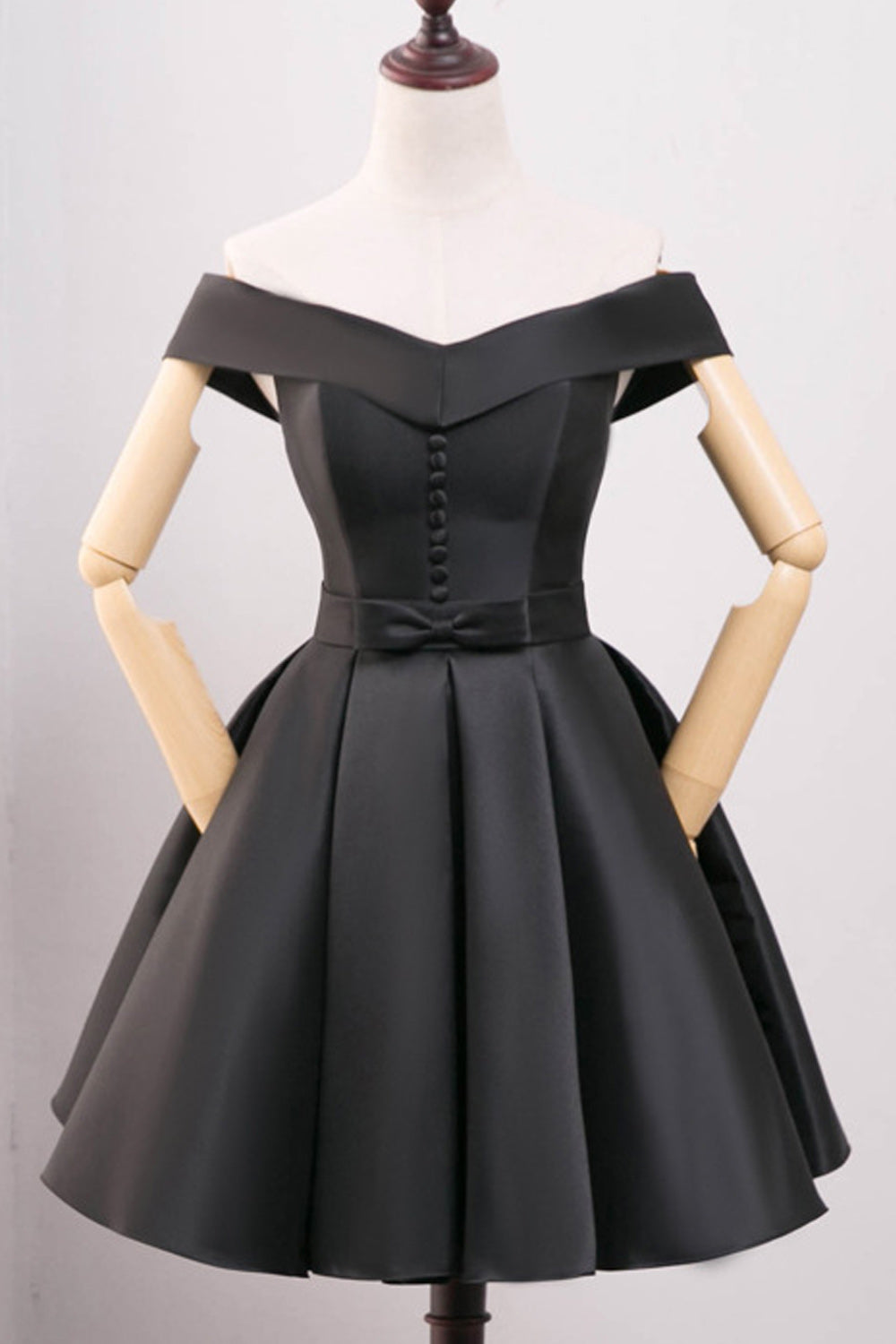 Women Short Length Pleated Pattern Solid Colored Party Dress