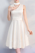 Women Fit & Flare V-Neck Sleeveless Wedding Bridesmaid Party Dress