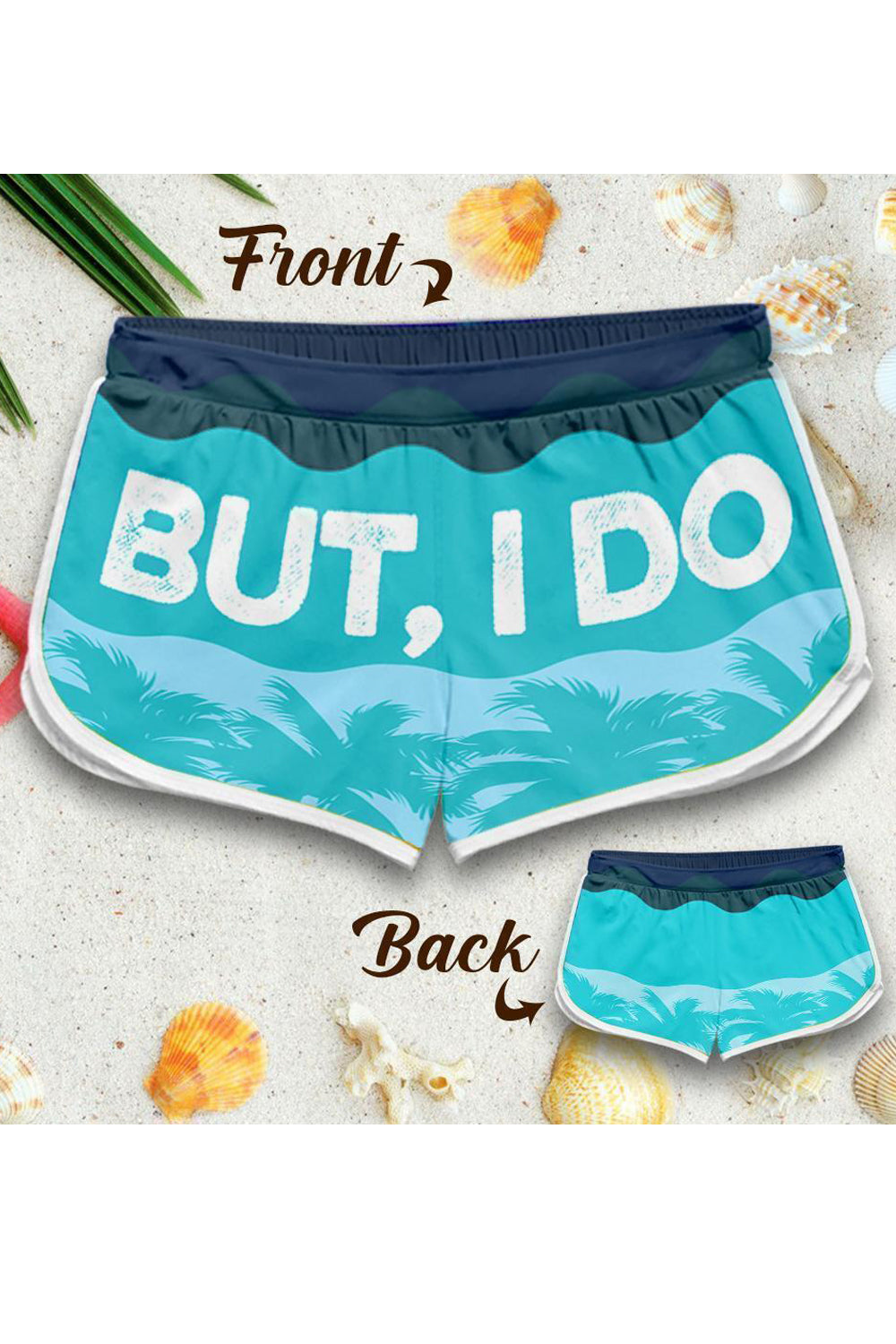 Women Trendy Letter Pattern Soft & Thin Easy Waist Restful Summer Beach Short