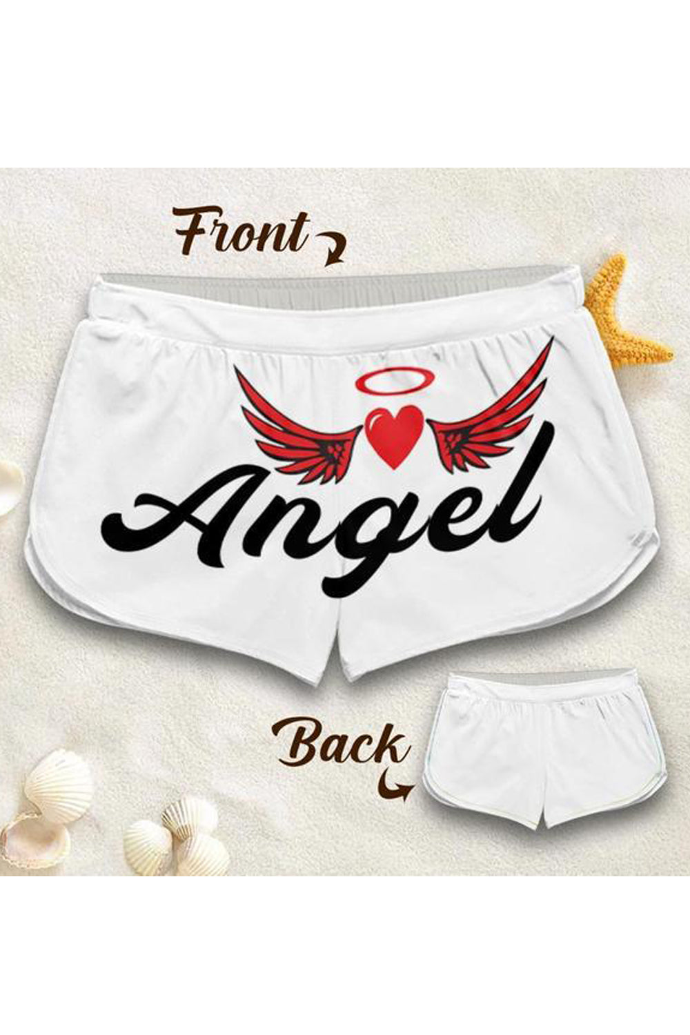 Women Fabulous Letter Pattern Comfortable Waist Restful & Breathable Summer Casual Short