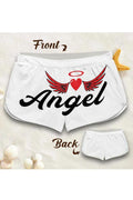 Women Fabulous Letter Pattern Comfortable Waist Restful & Breathable Summer Casual Short