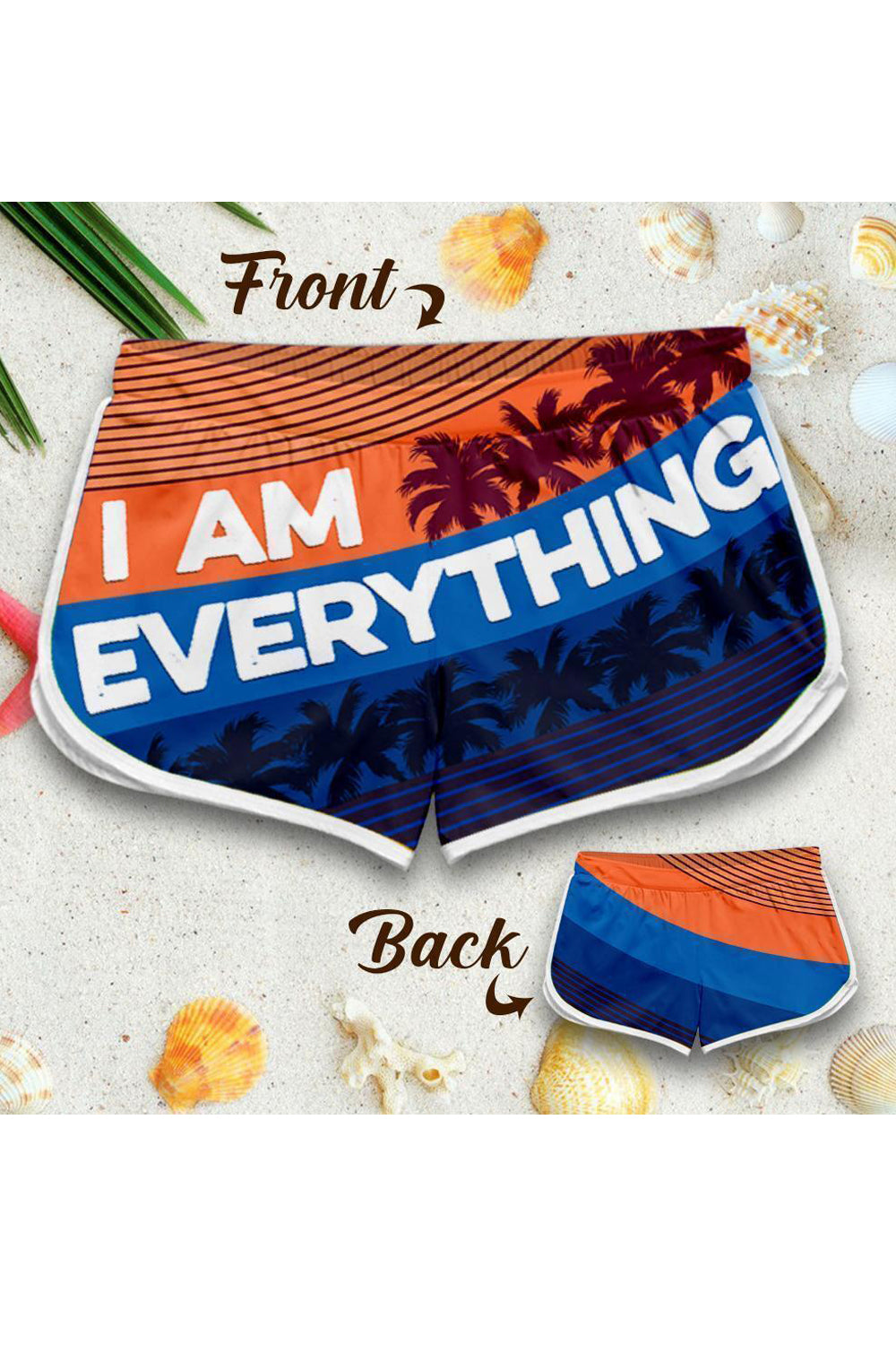 Women Fantastic Printed Pattern Restful Waist Soft & Thin Casual Summer Beach Short