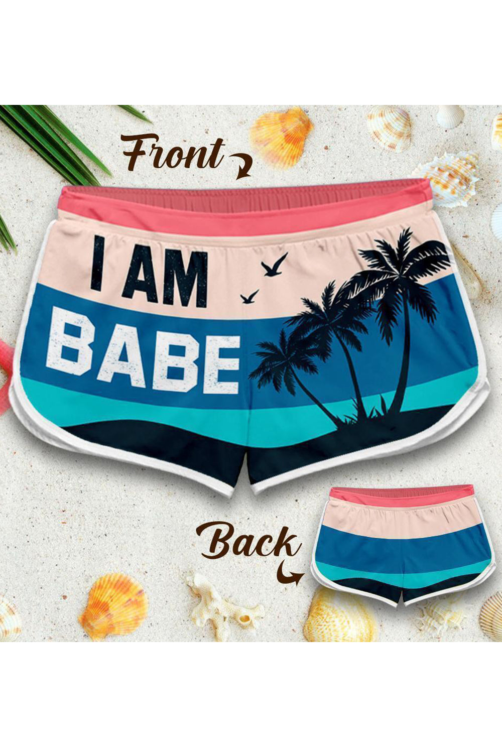 Women Breathable Restful Waist Classy Printed Pattern Summer Thin & Soft Beach Short