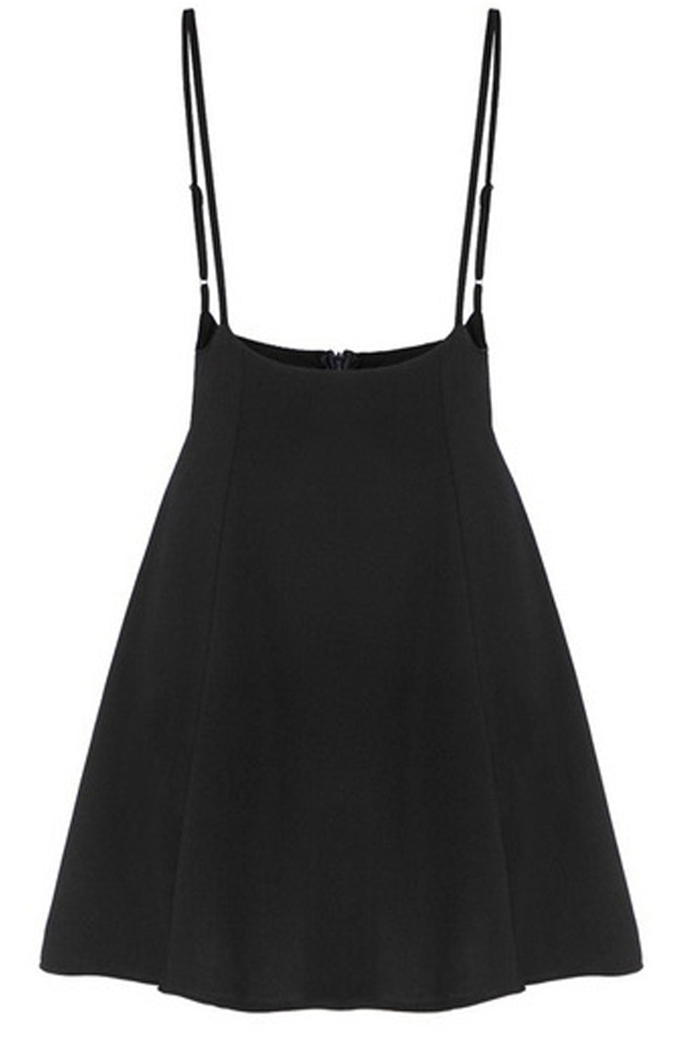 Women High Waist Adjustable Straped Shoulder Above Knee Elegent Solid Colored Restful Skirt