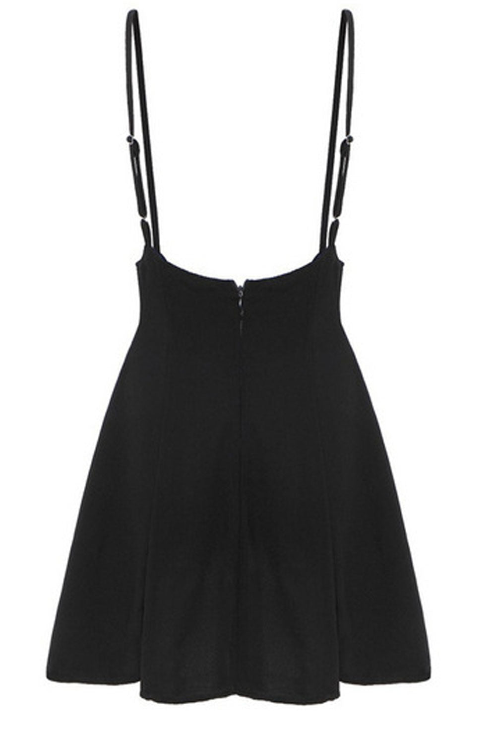 Women High Waist Adjustable Straped Shoulder Above Knee Elegent Solid Colored Restful Skirt