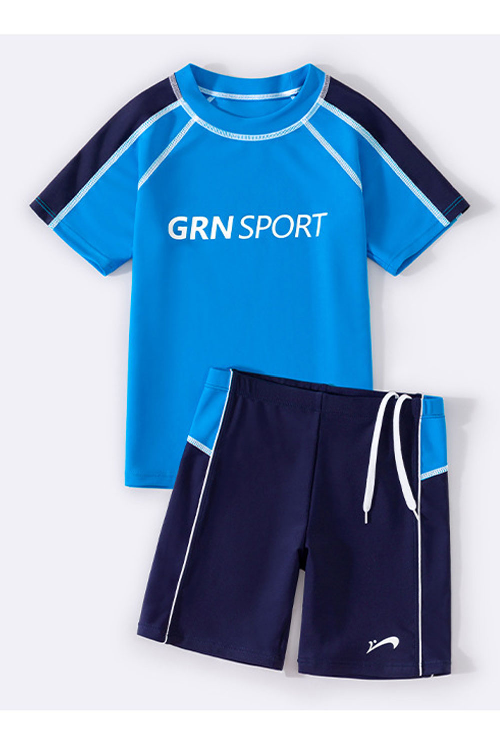 Kids Boys Two-Piece Restful Round Neck Tremendous Letter Pattern Summer Comfy Waist Beach Swimwear