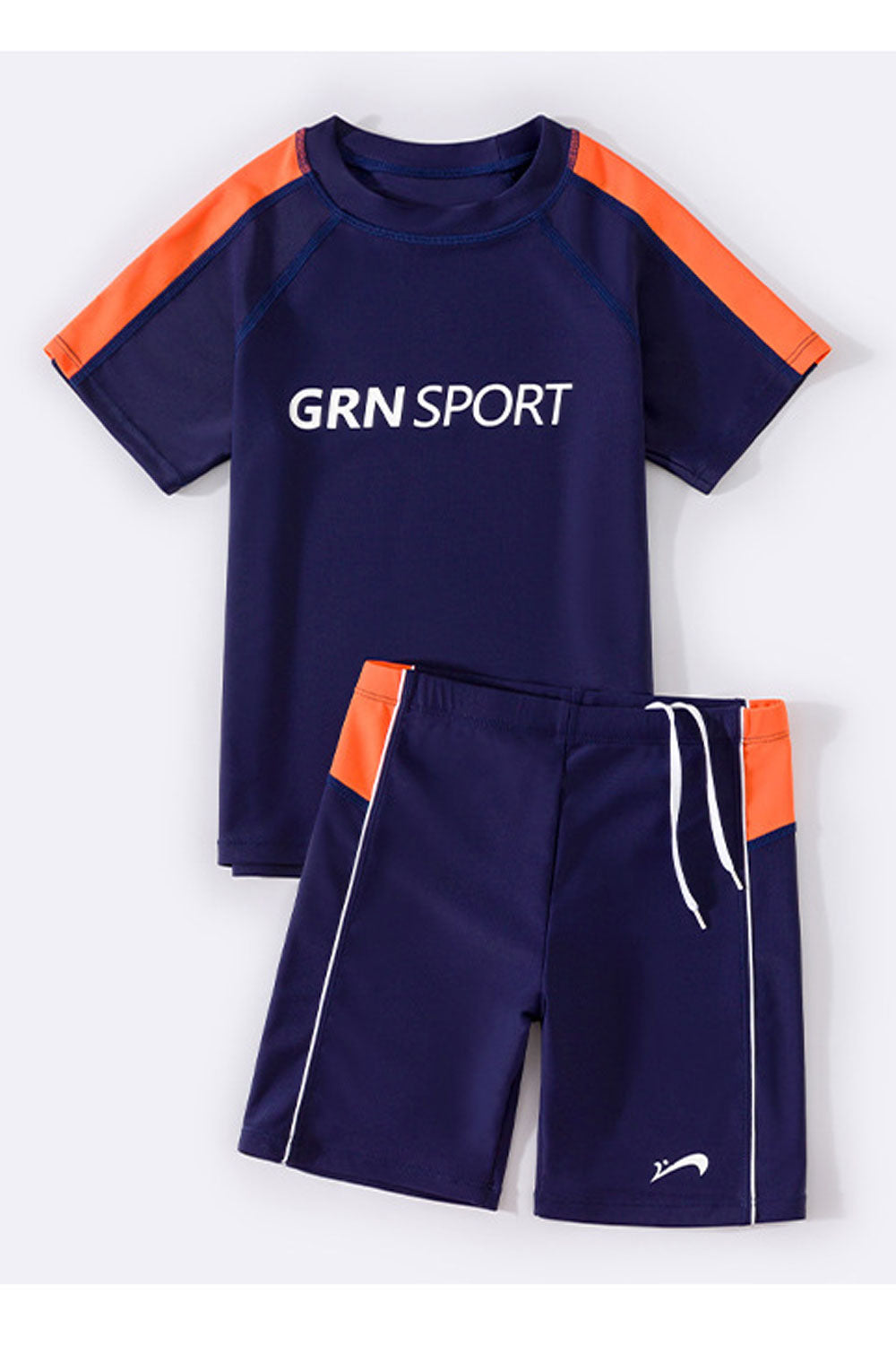 Kids Boys Two-Piece Restful Round Neck Tremendous Letter Pattern Summer Comfy Waist Beach Swimwear