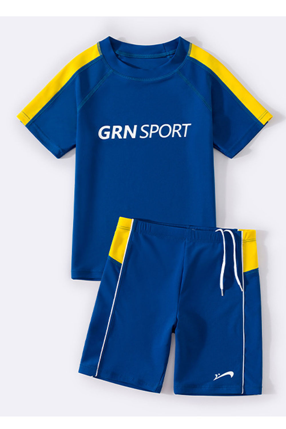 Kids Boys Two-Piece Restful Round Neck Tremendous Letter Pattern Summer Comfy Waist Beach Swimwear