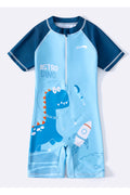 Kids Boys Soft & Comfy Round Neck Short Sleeve Elegent Cartoon Pattern Summer Pool Swimwear