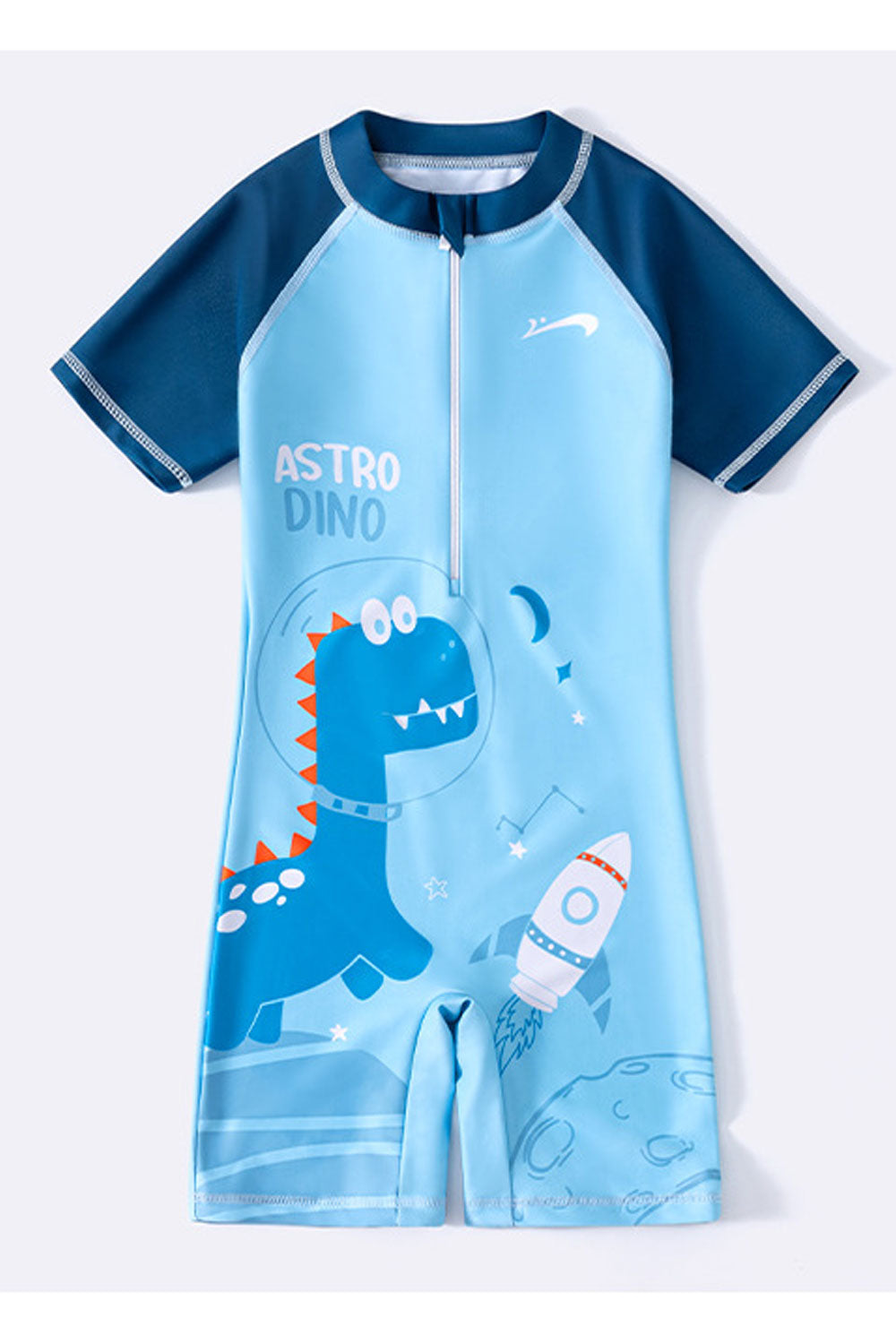 Kids Boys Soft & Comfy Round Neck Short Sleeve Elegent Cartoon Pattern Summer Pool Swimwear
