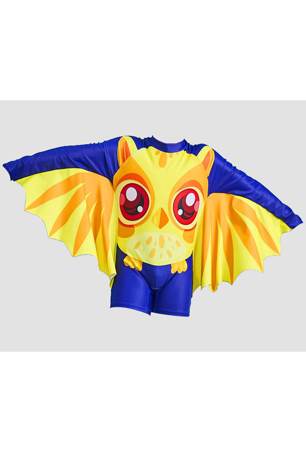 Kids Boys Delightful Printed Pattern Bat Long Sleeve Round Neck Summer Relaxed Fit Pool Swimwear
