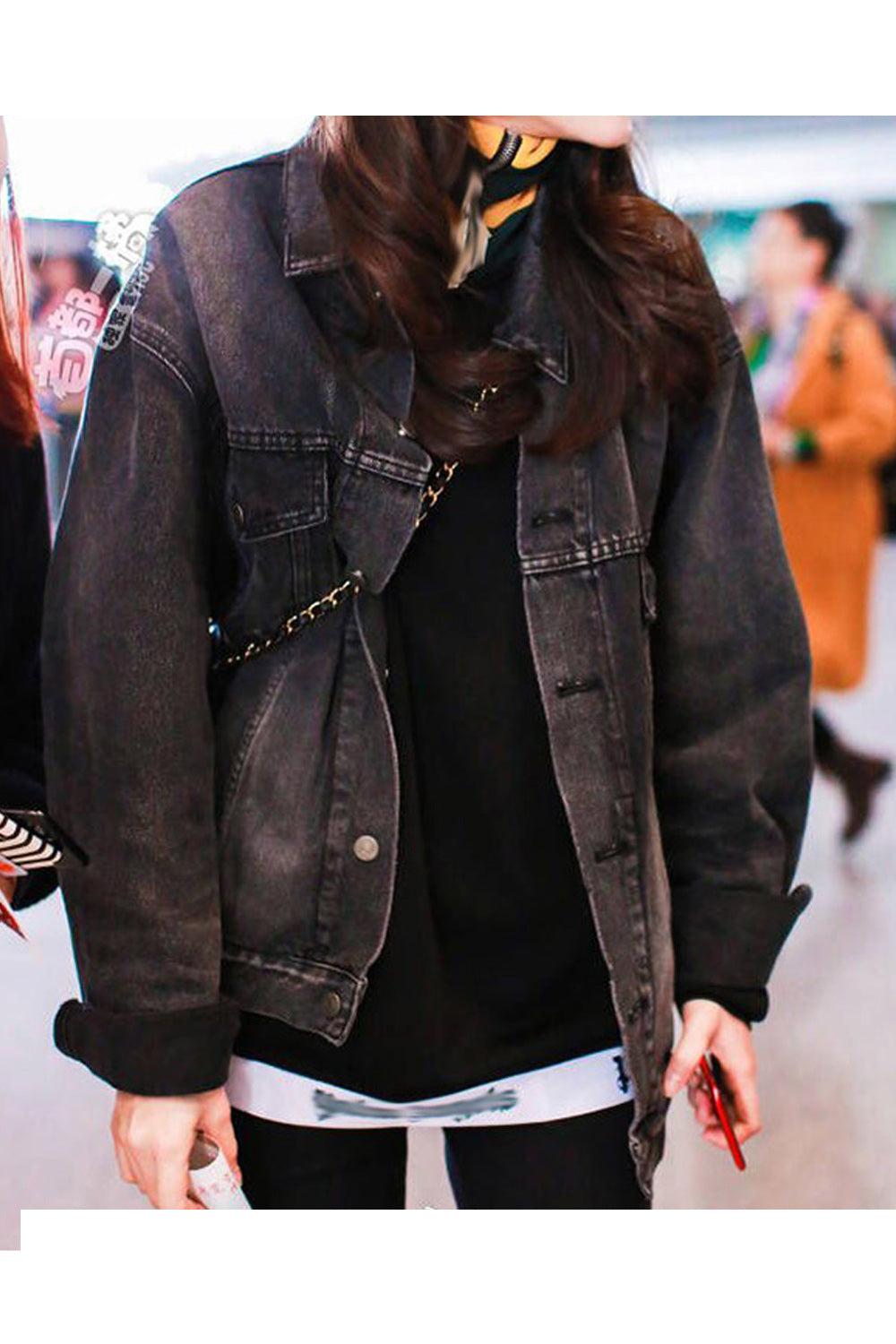 Women Superb Loose Long Sleeve Modern Elegant Solid Pattern Outstanding Denim Jacket