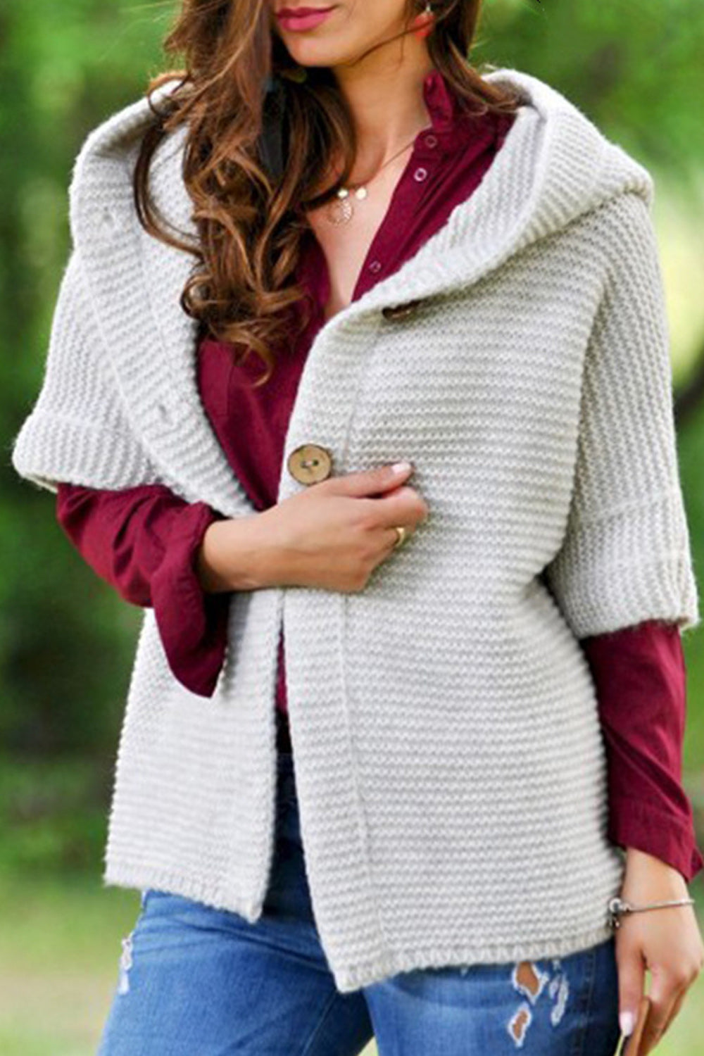 Women Pretty Solid Colored Magnificent Trendy Soft Winter Casual Cardigan