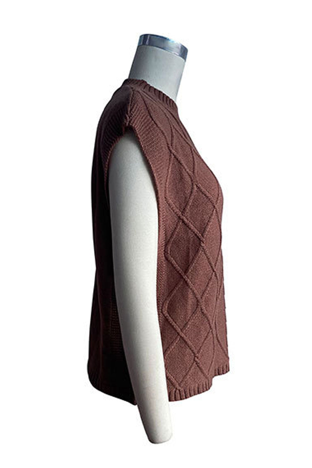 Women Sleeveless Fashion Lovely Solid Colored Winter Pullover Styled Weekend Sweater