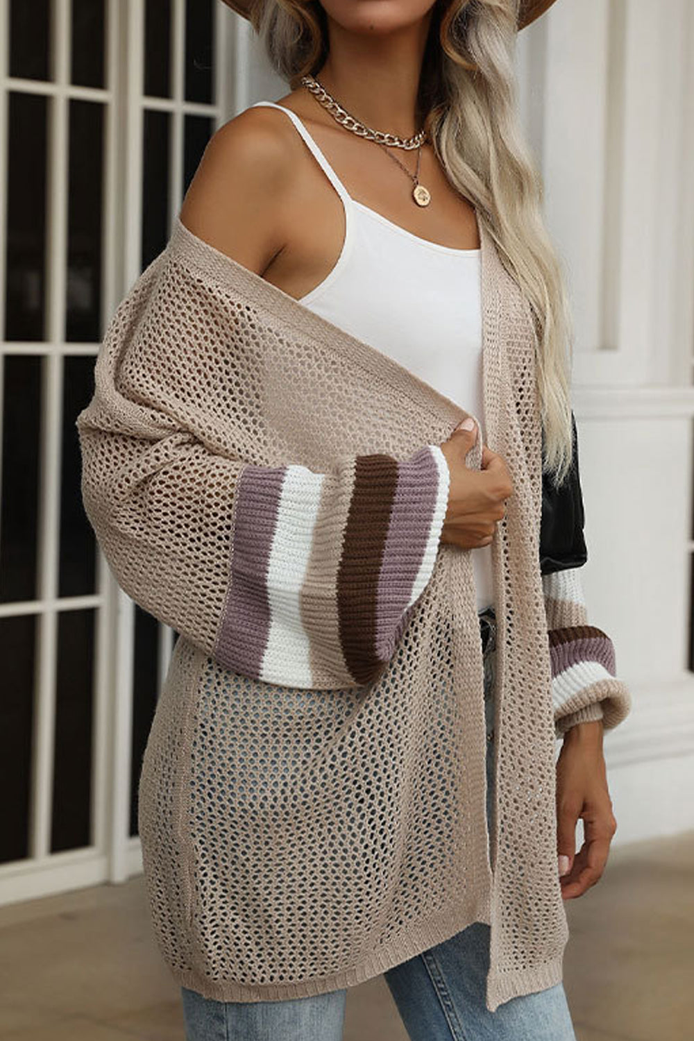 Women Restful & Comfortable Long Sleeve Superb Solid Colored Mid-Length Weekend Cardigan