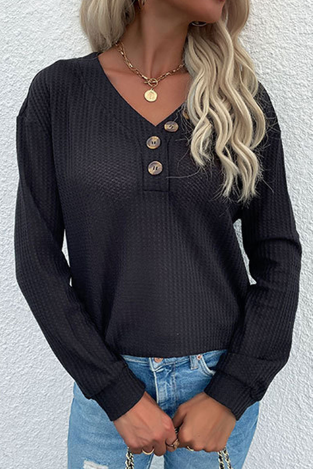 Women Pullover Styled Warm Long Sleeve Comfortable V-Neck Winter Casual Sweater