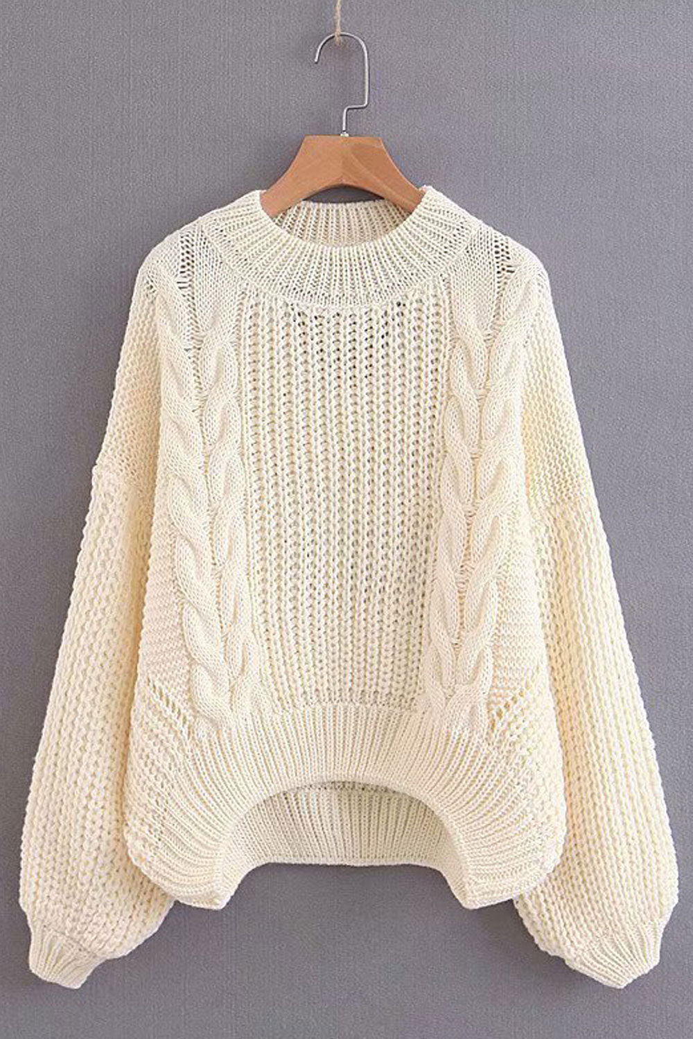 Women Thick & Durable Trendy Solid Colored Loose Long Sleeve Hollow Fashion Casual Pullover Sweater