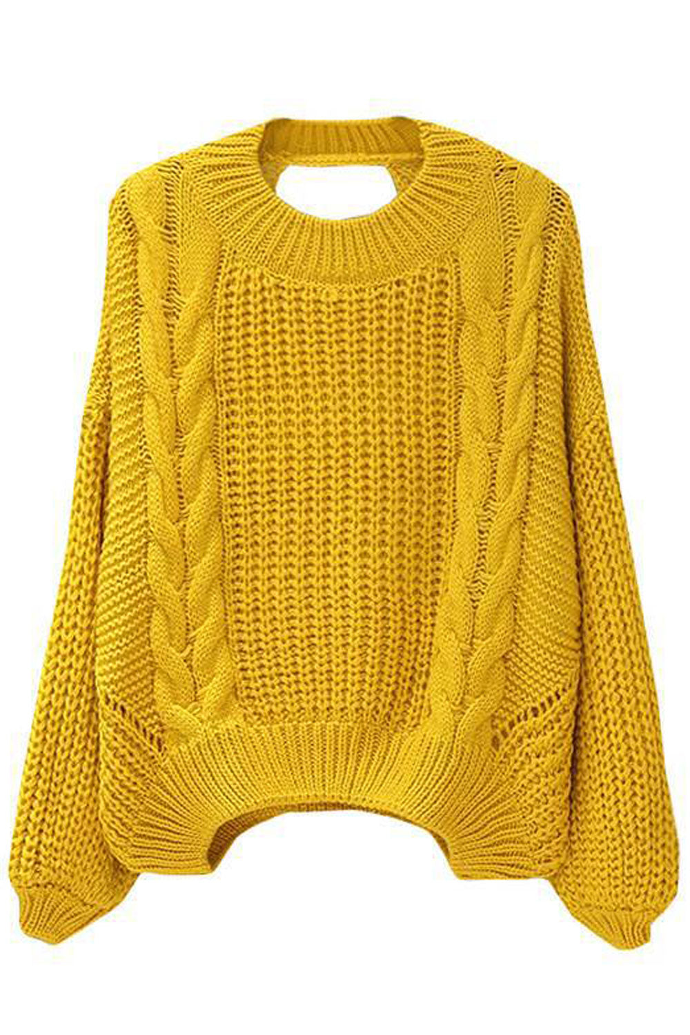 Women Thick & Durable Trendy Solid Colored Loose Long Sleeve Hollow Fashion Casual Pullover Sweater