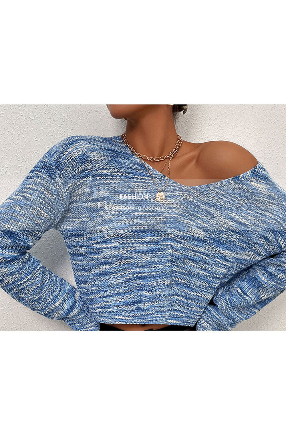 Women Thick & Warm Long Sleeve Lovely Solid Colored Winter Fashion V-Neck Pullover Sweater