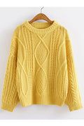 Women Trendy Solid Colored Lightweight Winter Warm Long Sleeve Casual Sweater