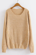 Women comfortable Long Sleeve Trendy Solid Colored Winter Warm Weekend Sweater