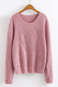 Women Amazing Solid Colored Thick & Warm Long Sleeve Winter Fashion Pullover Casual Sweater