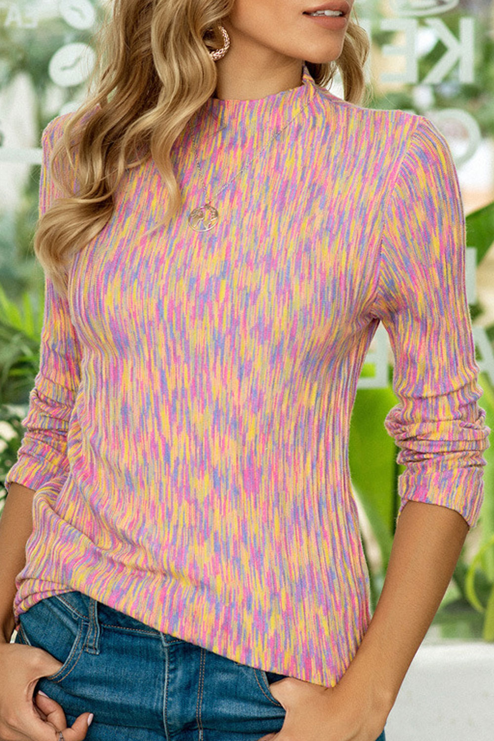 Women Relaxed Fit Long Sleeve Superb Half Turtle Neck Winter Restful Pullover Sweater