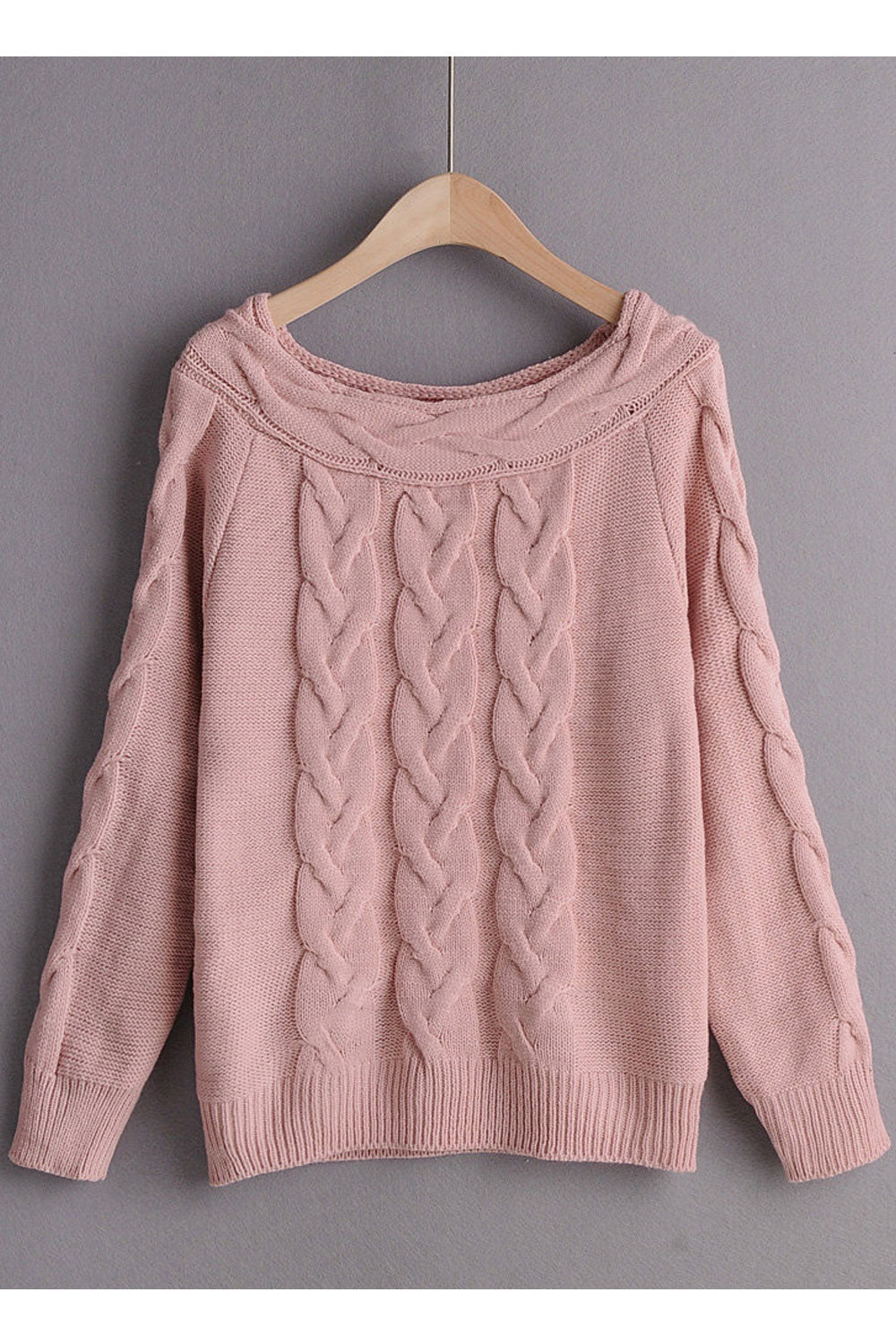 Women Delightful Solid Colored Fashion Boat Neck Warm Long Sleeve Winter Casual Sweater
