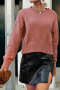 Women Splendid Solid Colored Winter Warm Long Sleeve Easy Round Neck Casual Pullover Sweater