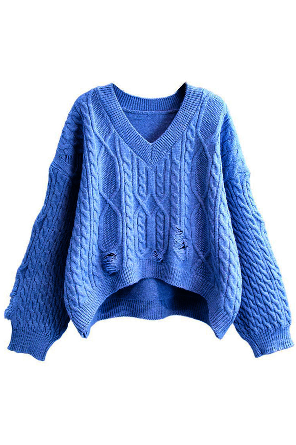 Women Winter Short Styled Warm Long Sleeve V-Neck Trendy Solid Colored Winter Pullover Sweater