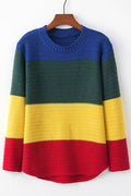 Women Beautiful Solid Pattern Comfortable Long Sleeve Winter Casual Pullover Sweater