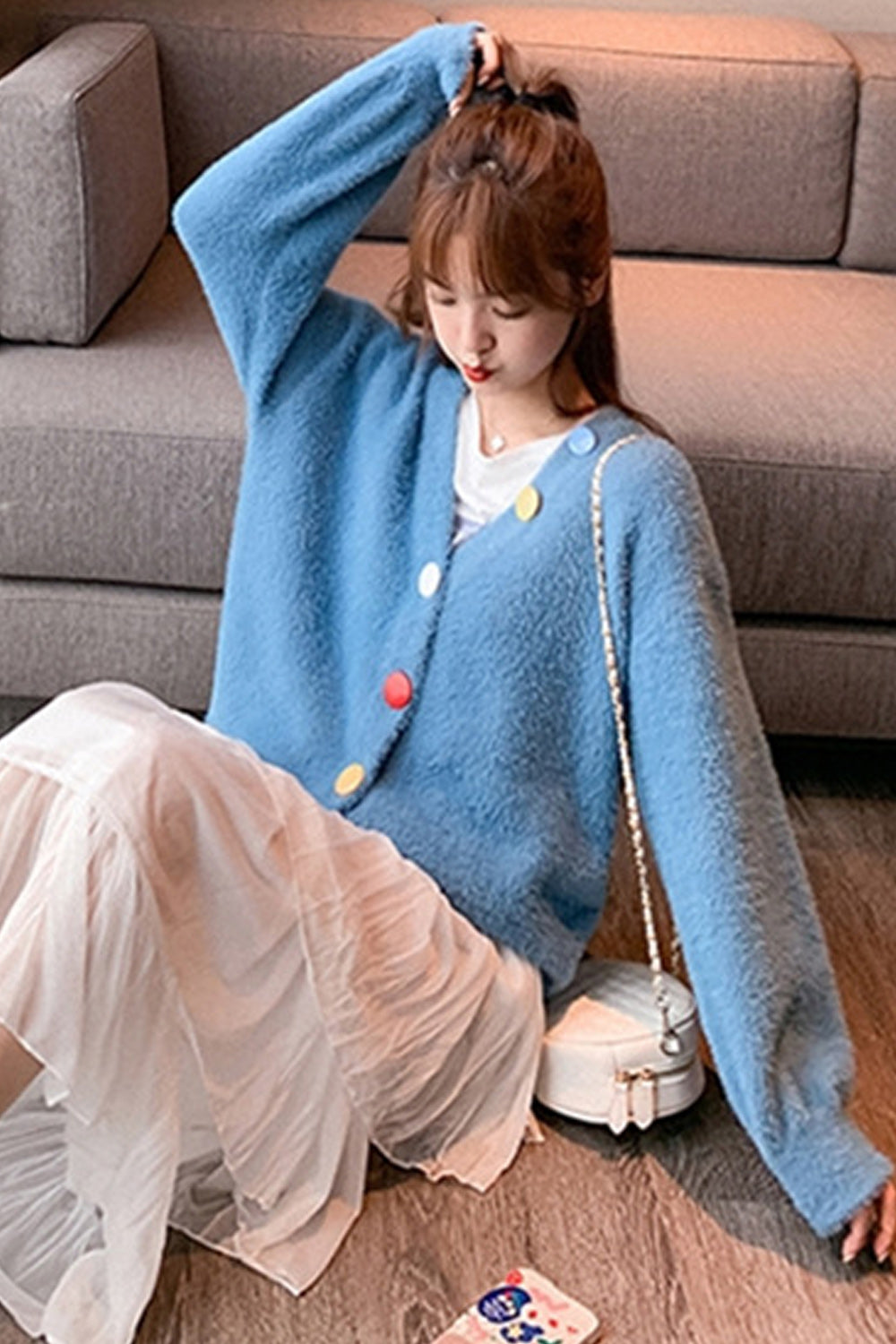 Women Thick Button Down Warm Long Sleeve Amazing Winter Cardigan