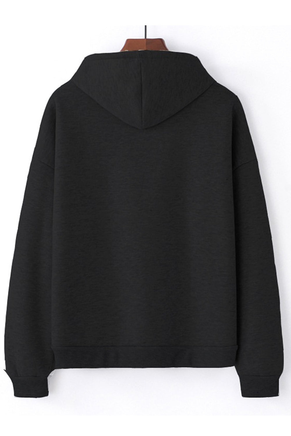 Women Restful Long Sleeve Trendy Solid Colored Thick Pullover Winter Casual Hoodie
