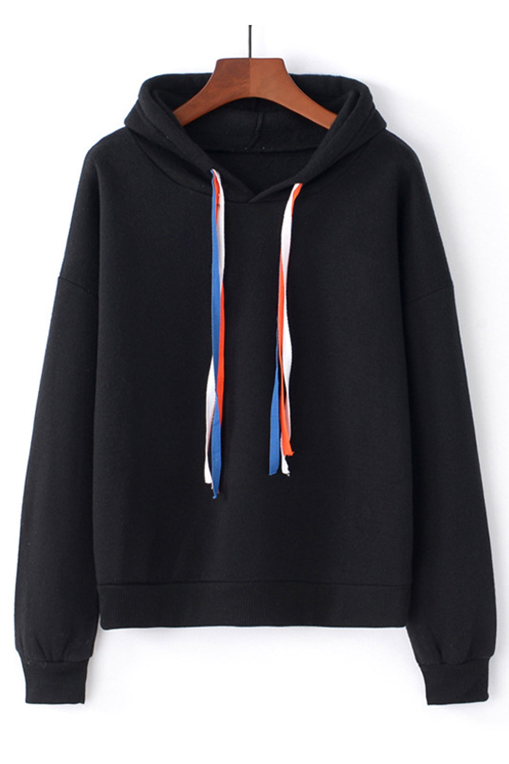 Women Restful Long Sleeve Trendy Solid Colored Thick Pullover Winter Casual Hoodie