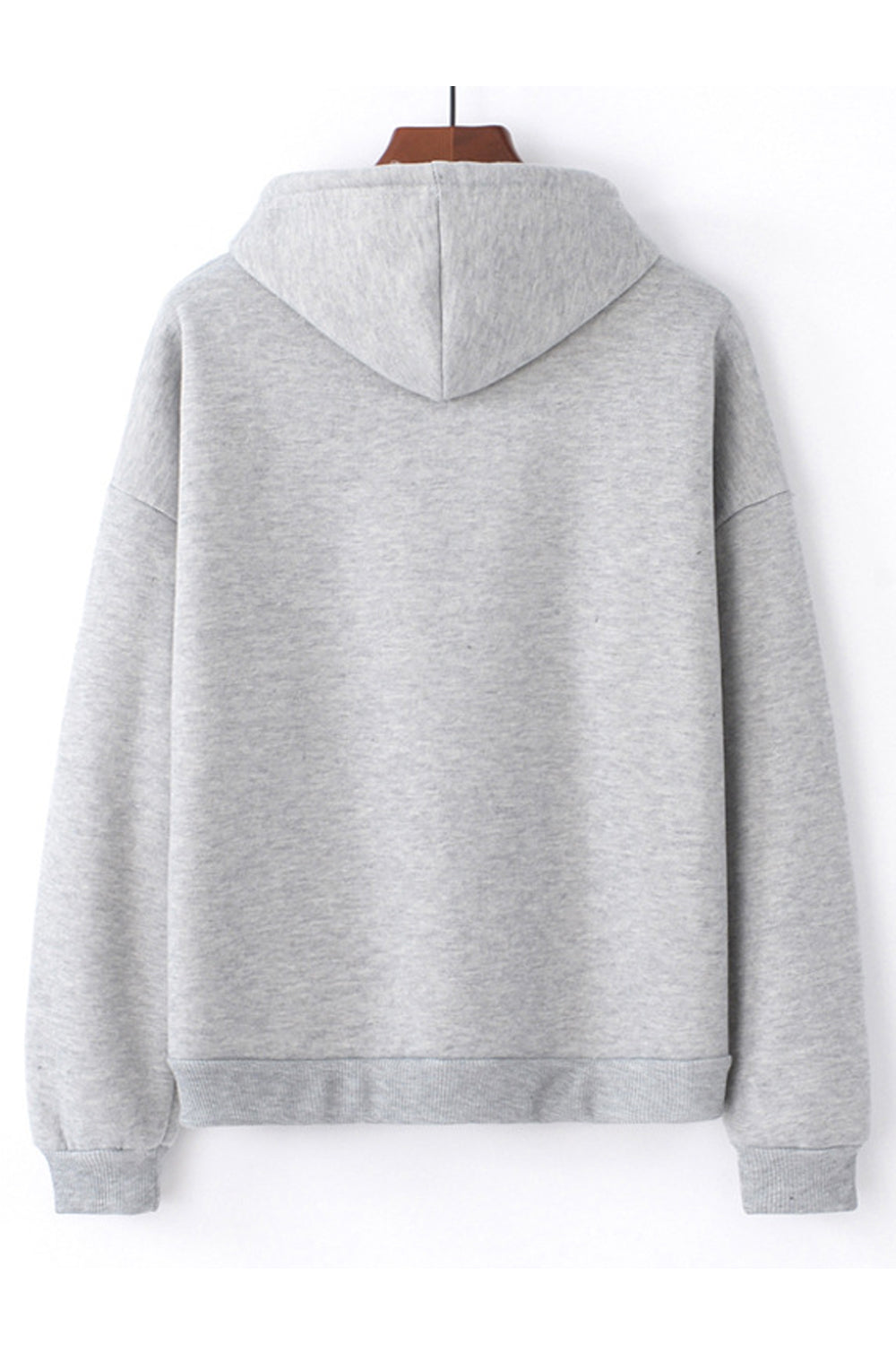 Women Restful Long Sleeve Trendy Solid Colored Thick Pullover Winter Casual Hoodie