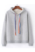 Women Restful Long Sleeve Trendy Solid Colored Thick Pullover Winter Casual Hoodie