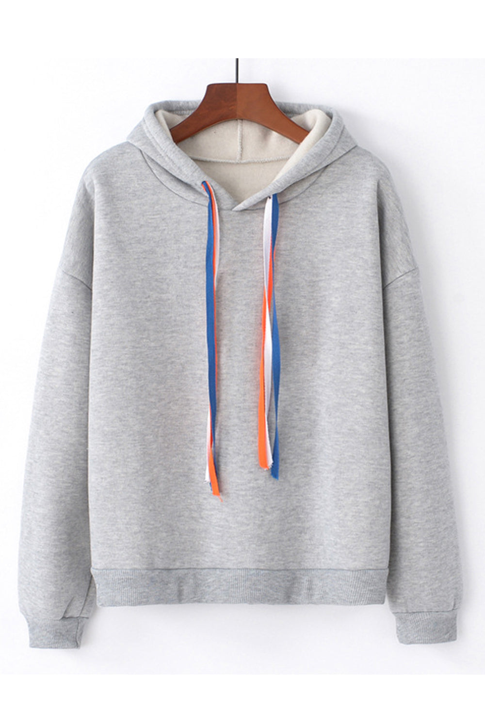 Women Restful Long Sleeve Trendy Solid Colored Thick Pullover Winter Casual Hoodie