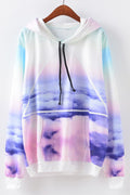 Women Lovely Printed Pattern Restful Long Sleeve Winter Warm Casual Pullover Hoodie