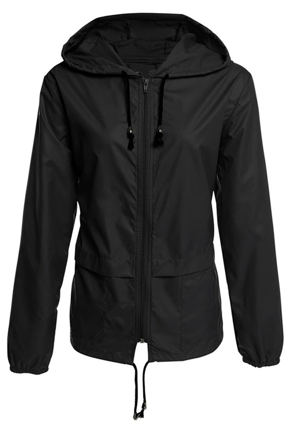 Women Durable & Lightweight Long Sleeve Easy Hat Neck Elegant Solid Colored Casual Jacket