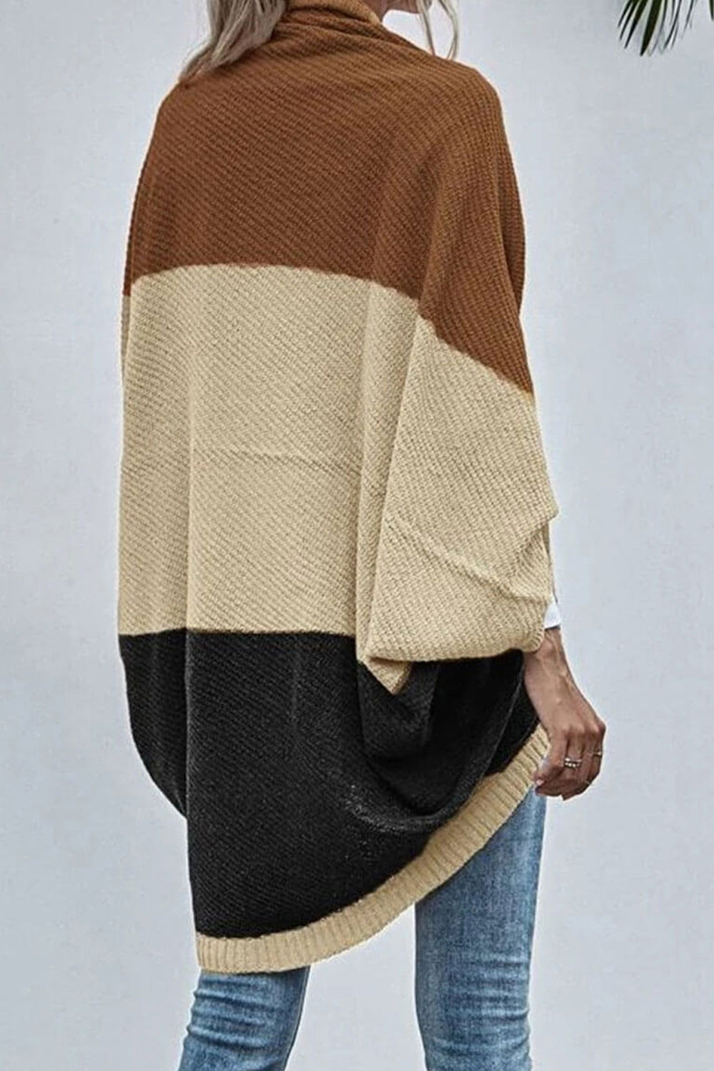 Women Commfortable Three Colors Loose Fit Quickly Wearable Knitted Warm Winter Cardigan