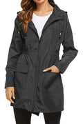 Women Breathable Above Knee Length Zipper Closure Waterproof & Windbreaker Awesome Raincoat Jacket