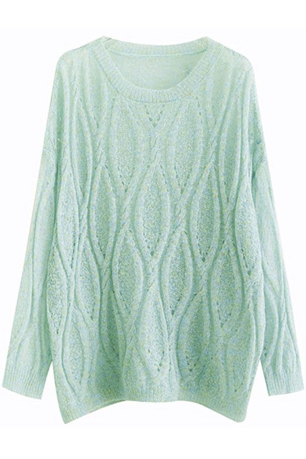 Women Windproof Long Sleeve Outstanding Solid Colored Winter Pullover Casual Sweater