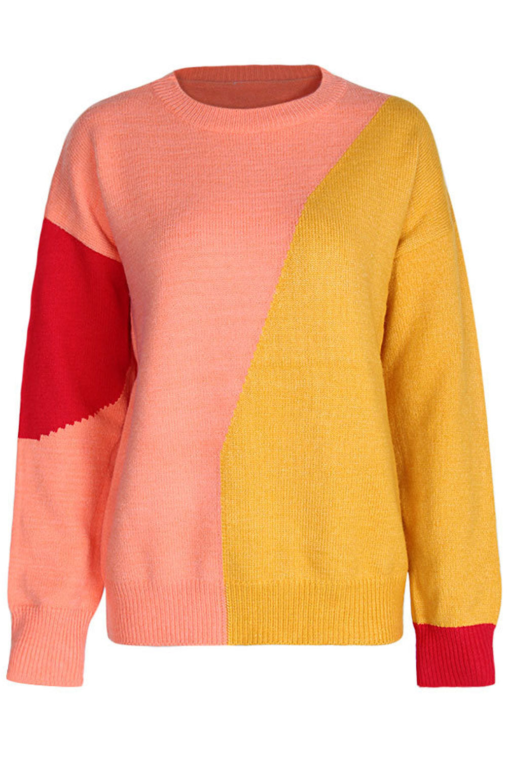 Women Marvelous Colorful Solid Pattern Round Neck Comfortable Pullover Warm Sweater
