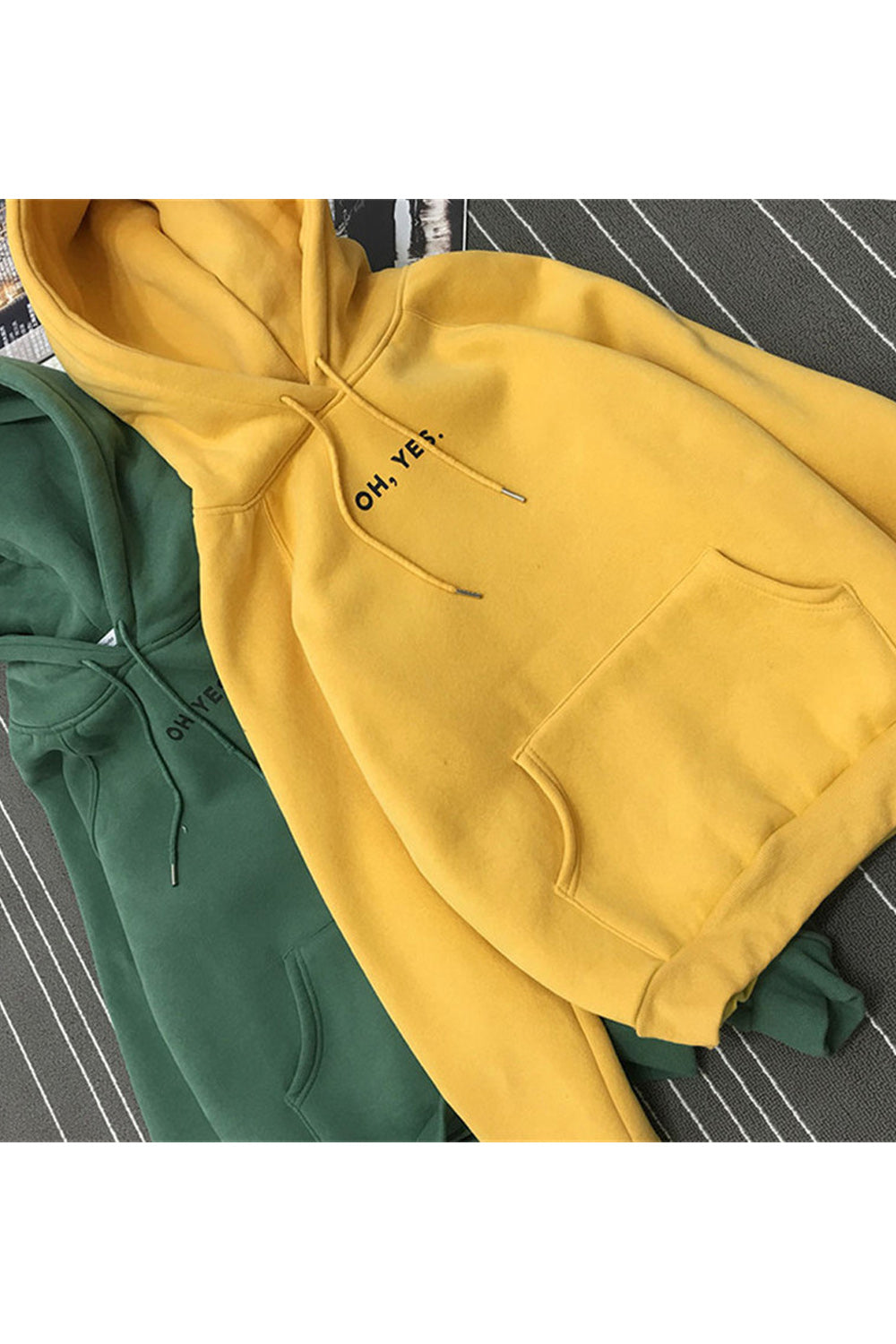 Women Decent Solid Color Loose Fit Warm Hoodie