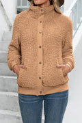 Women Amazing Lapel Collar Neck Easy Button Closure Warm & Thick Winter Cardigan