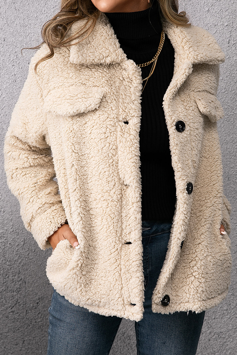 Women Outclass Thick & Warm Knitted Styled Superb Button Closure Winter Warm Cardigan