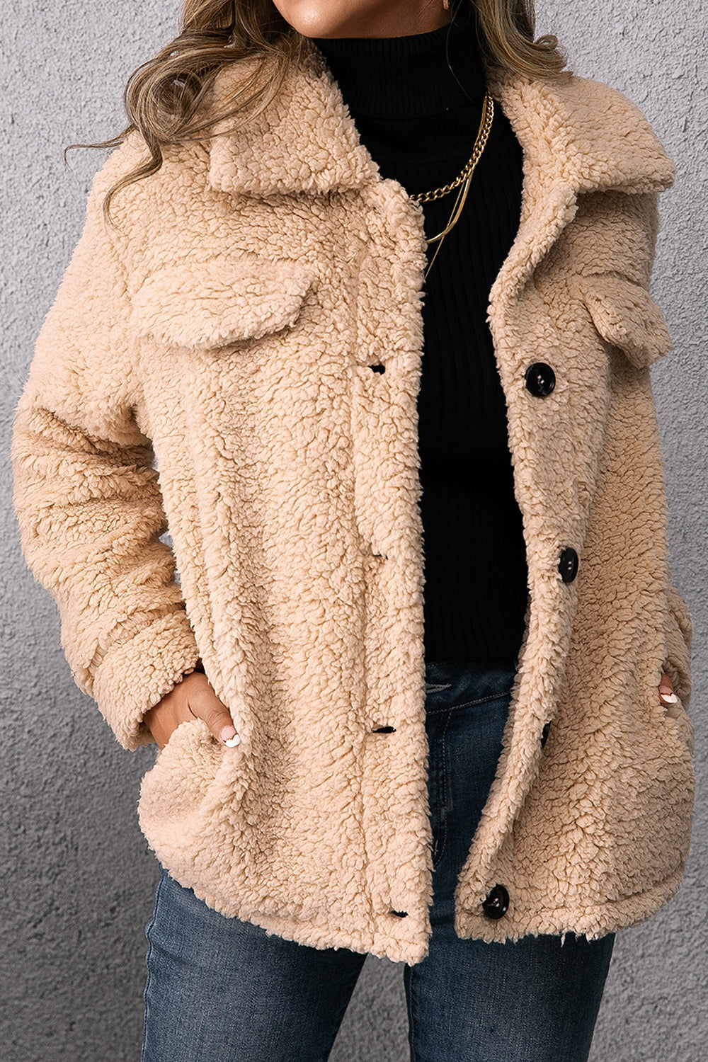 Women Outclass Thick & Warm Knitted Styled Superb Button Closure Winter Warm Cardigan