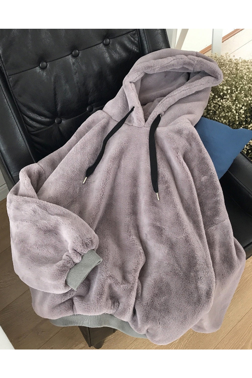 Women Knitted Comfortable Long Sleeve Restful Winter Casual Drawstring Closure Hoodie
